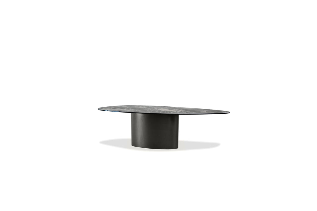 ARGON Coffee Table in Fantasia Marrone Metallo