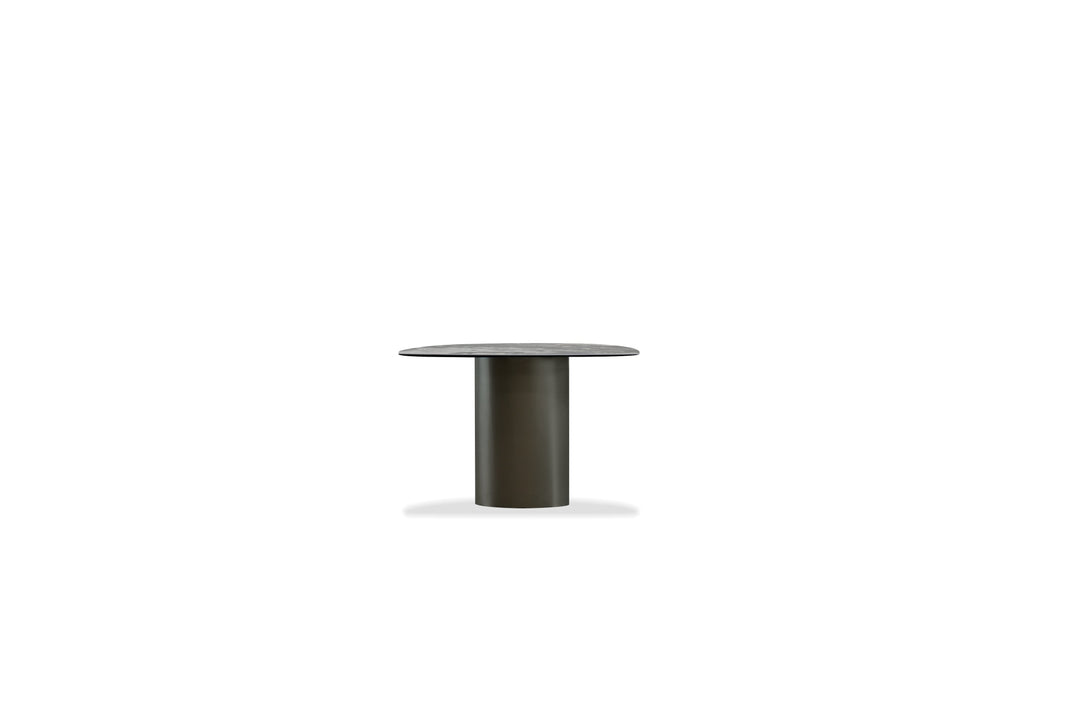 ARGON End Table in Fantasia Marrone Metallo