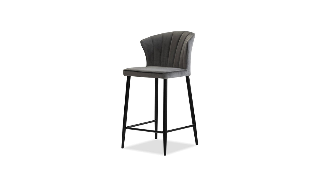 ARIEL Counter Stool in Graphite on white background