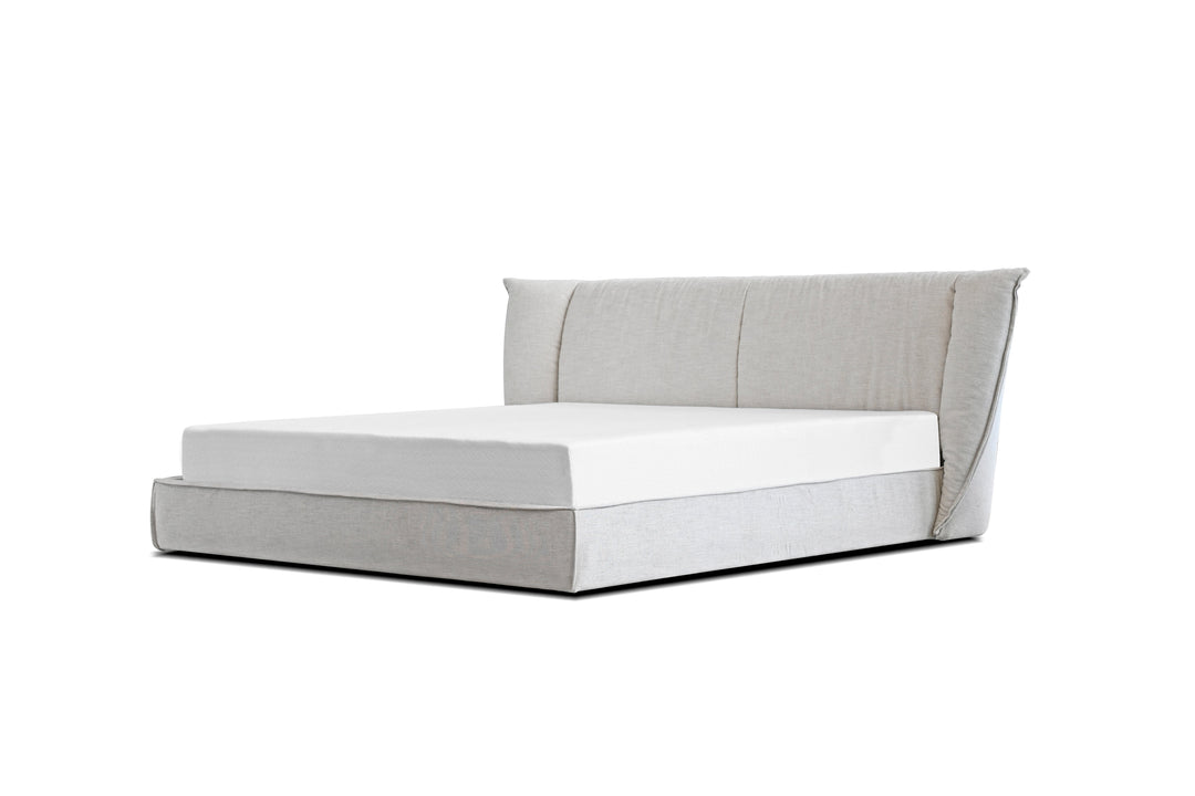 AVIATOR Upholstered Bed in Almond