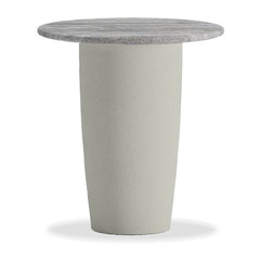 EDEM End Table in Silver Grey Travertine Mobital