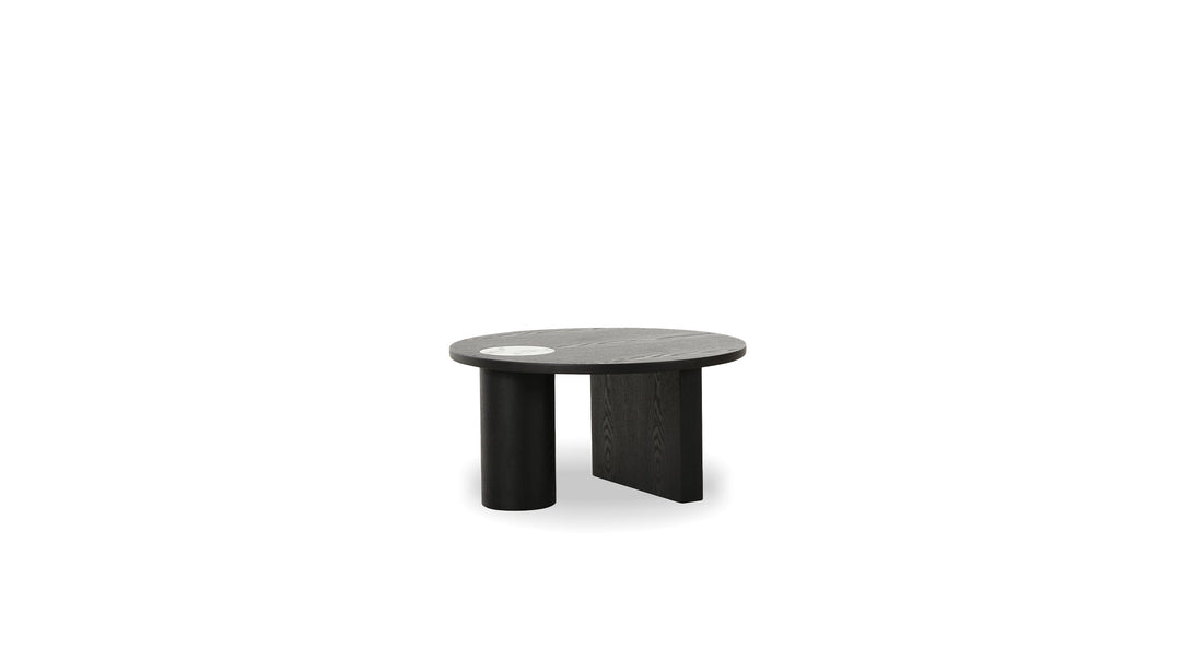 FELIX Coffee Table Round Small  Black Ash, with Bvlgari
