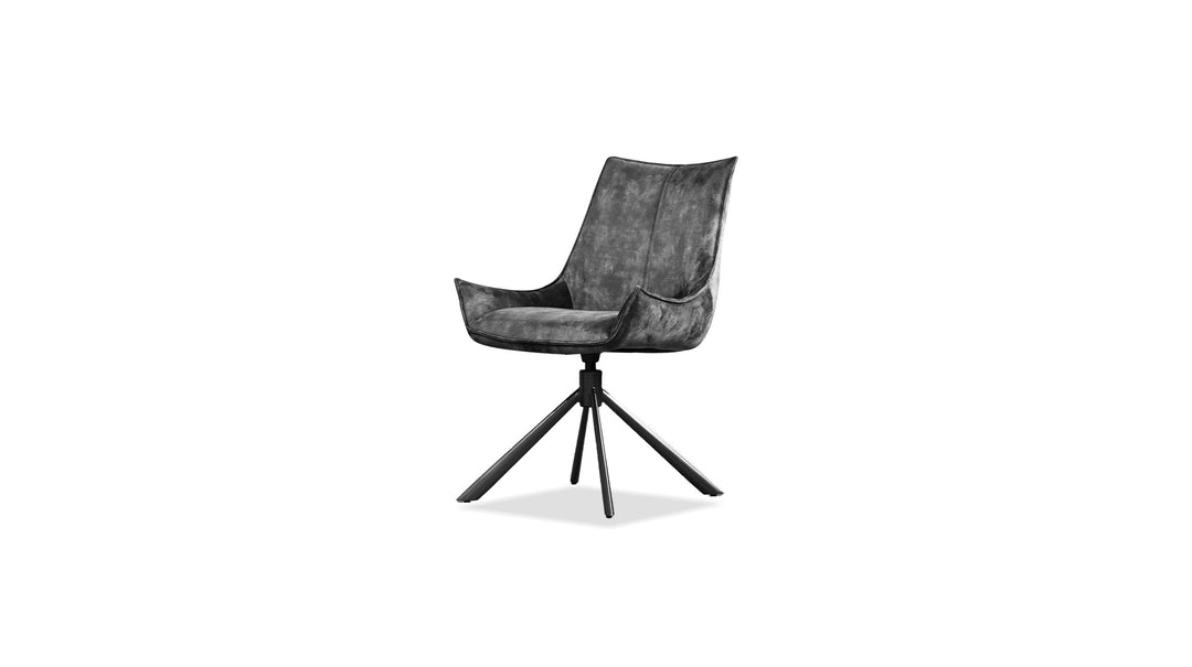 GIULIA Swivel Dining Chair in Anthracite