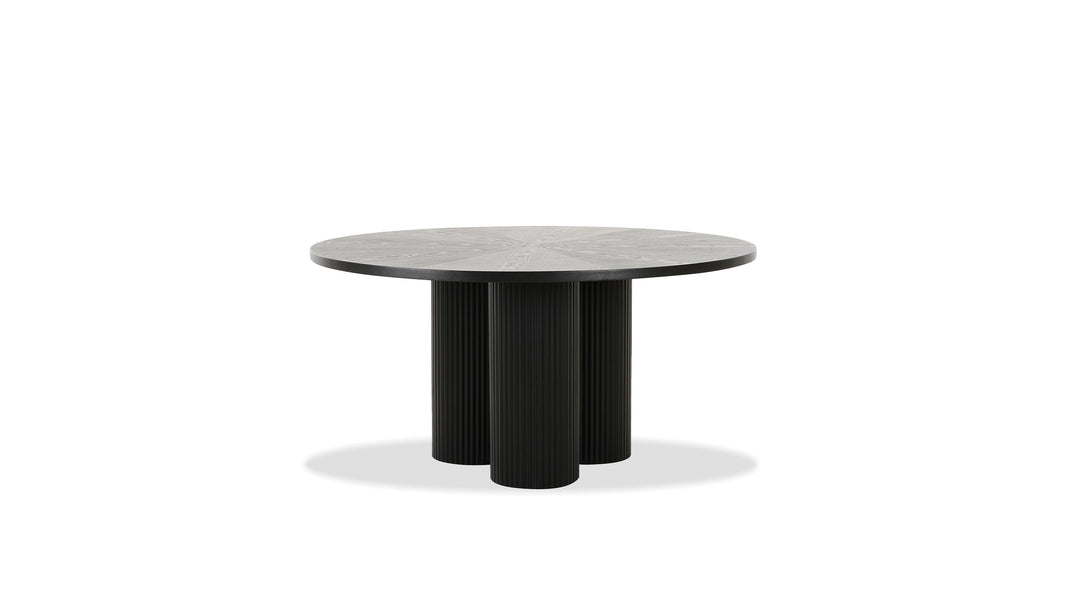 Mobital Ionic 63-inch round dining table in Black