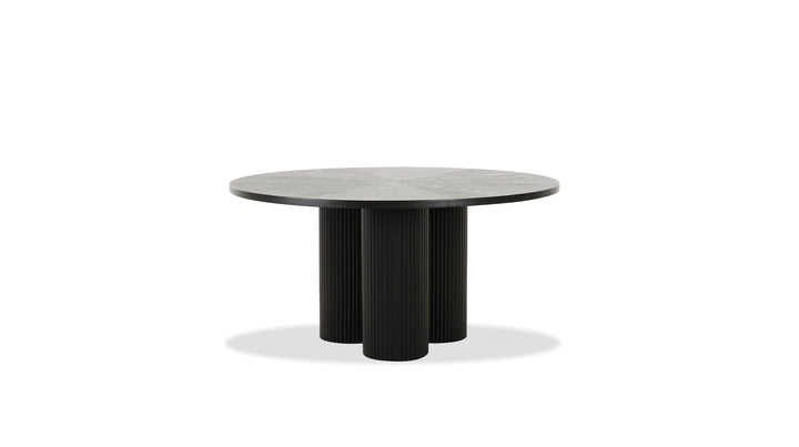 Mobital Ionic 63-inch round dining table in Black