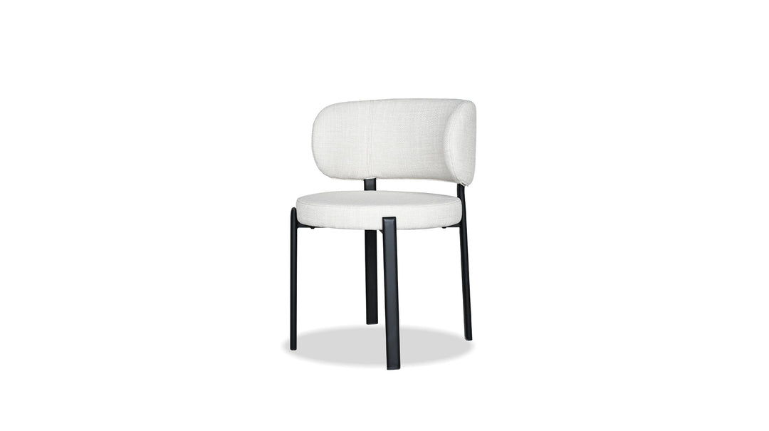 LILY Dining Chair in Alabaster Hopsack