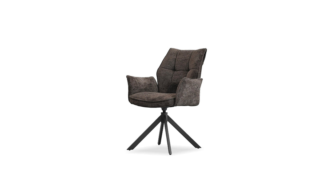 LOUIS Dining Chair Swivel 360 Espresso