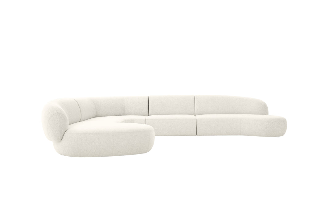 MORITZ  Sectional  4-Piece Chaise Facing Left in Alabaster