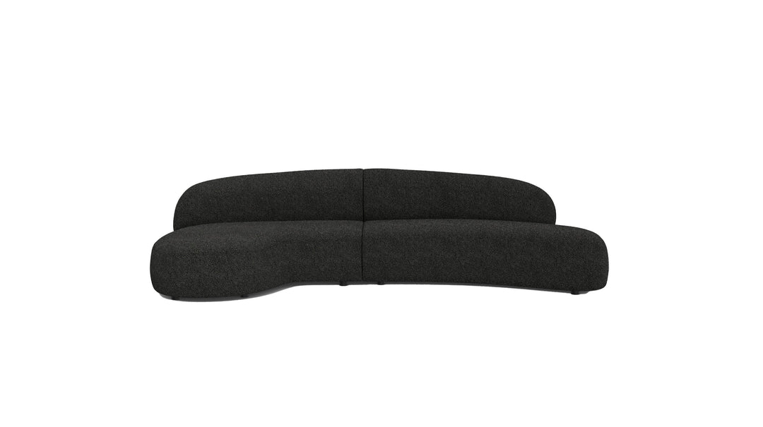 MORITZ Sectional 2-Piece Chaise Facing Left in Licorice Boucle