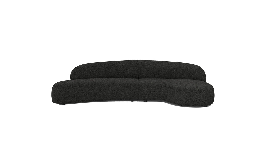 MORITZ Sectional 2-Piece Chaise Facing Right in Licorice Boucle
