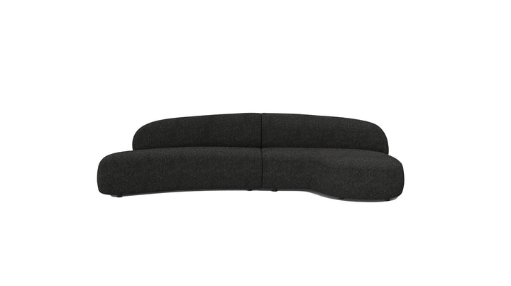 MORITZ Sectional 2-Piece Chaise Facing Right in Licorice Boucle