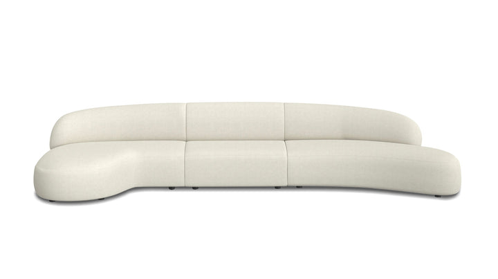 MORITZ Sectional 3-Piece Chaise Facing Left in Alabaster