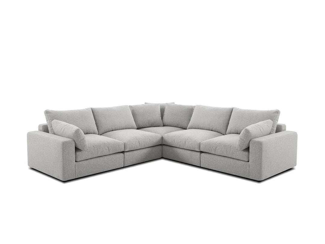 ONZA Sectional  5-piece in Oat Tweed
