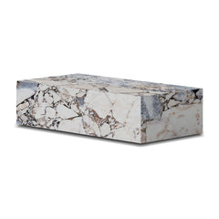 PLINTH Coffee Table Rectangular Calacatta Viola Mobital
