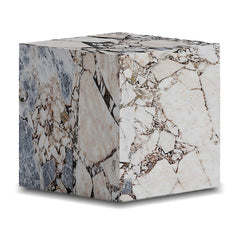 PLINTH End Table Low Calacatta Viola Mobital