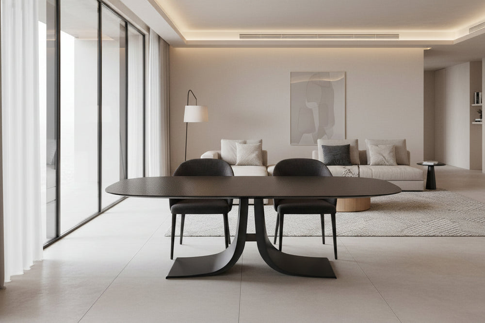 PONZA Dining Table in Black Modern Dining Tables Mobital