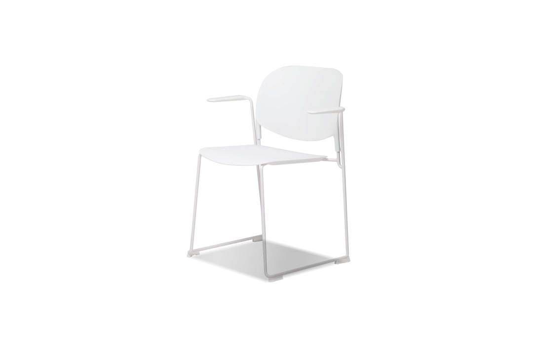 PRINGLE Armchair Stackable in White