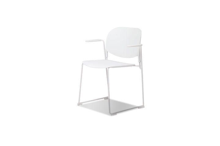PRINGLE Armchair Stackable in White