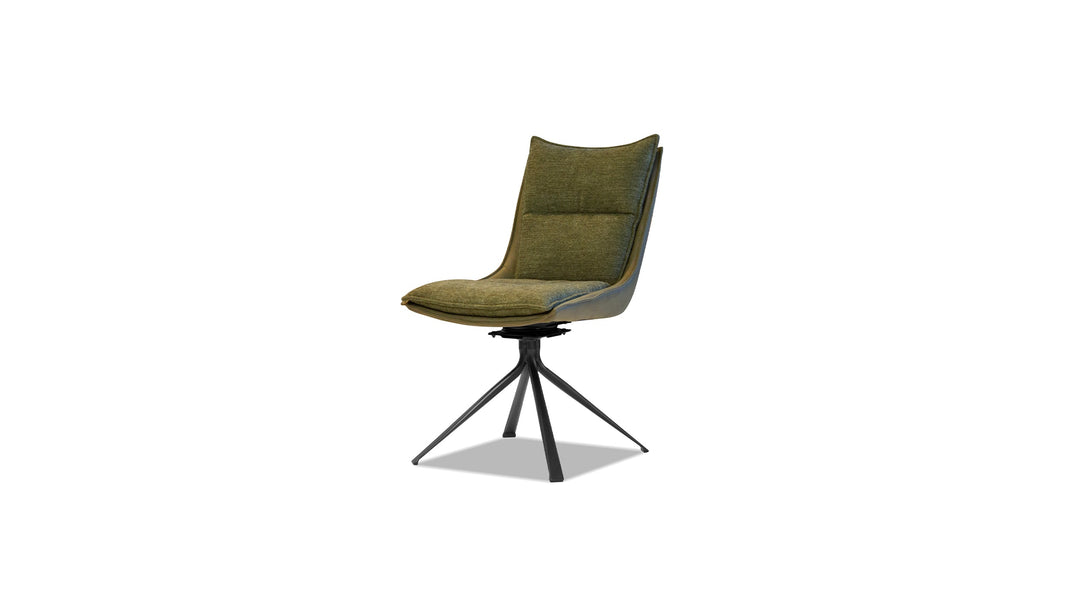 PUCCINI Swivel Dining Chair in Evergreen
