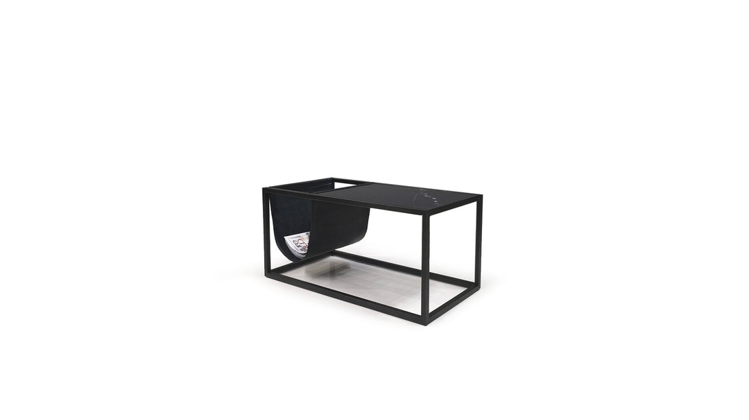 RECEPTION Coffee Table|Magazine Rack in Black