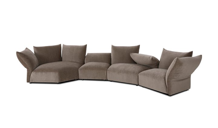 TOBAGO Sectional in Warm Taupe Facing Right