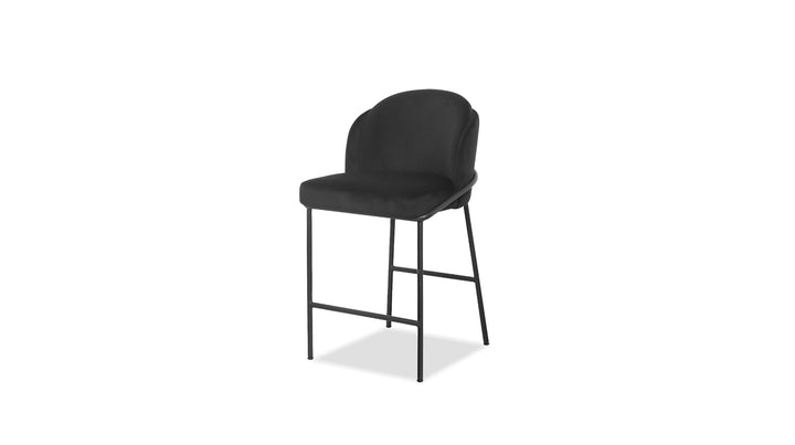 Mobital Wallen Counter Stool in Crow Black on a white background