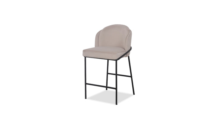 Mobital Wallen Counter Stool in Champagne on a white background