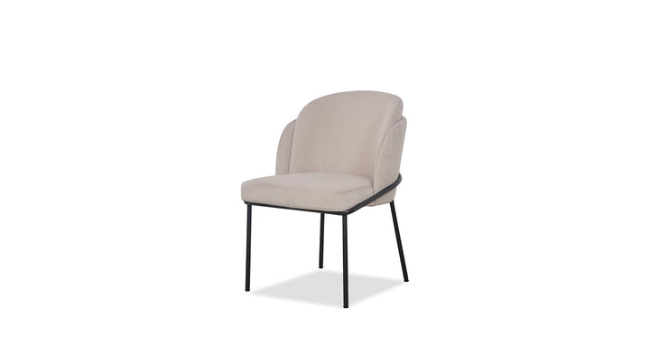 Mobital Wallen Dining Chair in Champagne on a white background