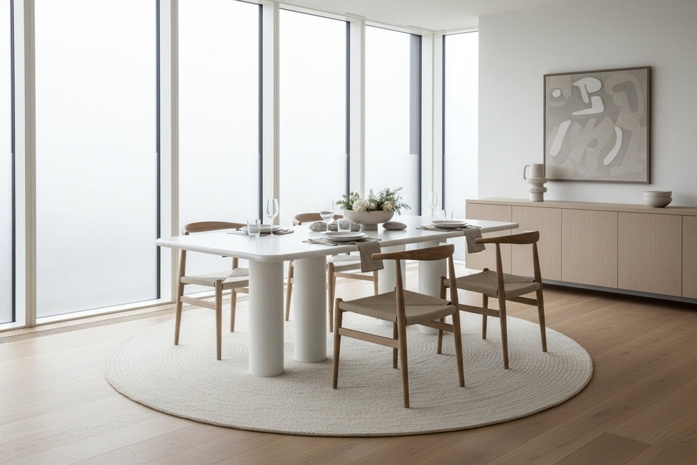 ELEPHANT 104" Rectangular Dining Table in Ivory Tusk Dining Tables Mobital