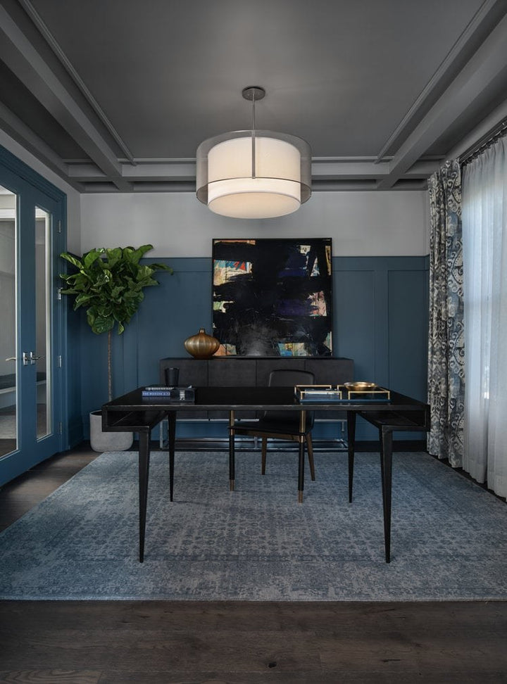 Uptown Mesh Drum Chandelier by Hammerton Studio in a styled interior