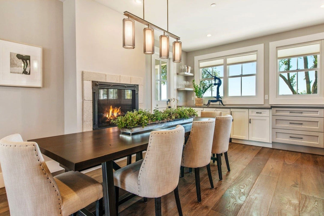 Uptown Mesh Linear Chandelier by Hammerton Studio in a styled interior