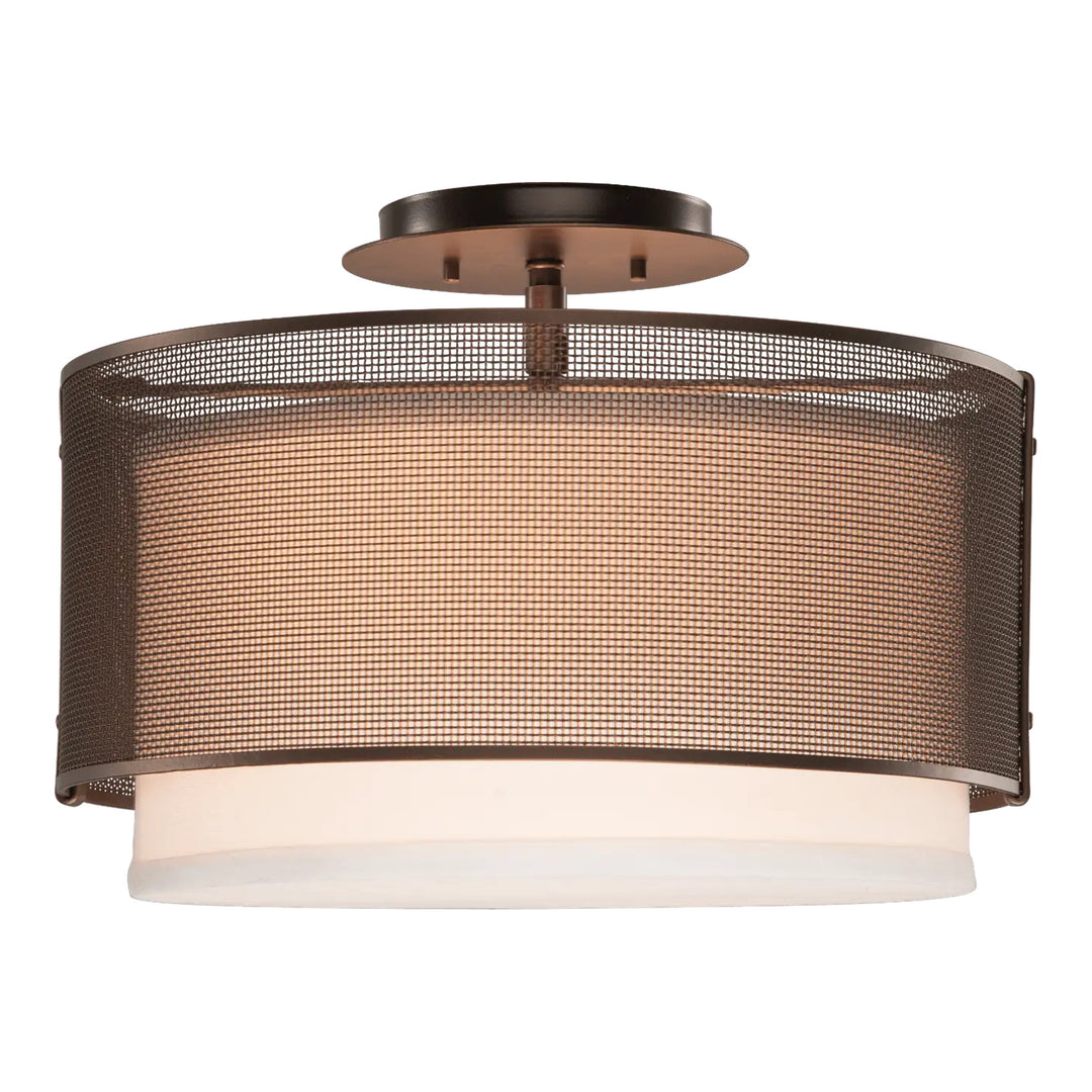 Uptown Mesh Semi-Flush Mount Drum Light by Hammerton Studio