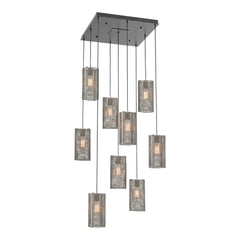 Uptown Mesh Square Pendant Chandelier by Hammerton Studio