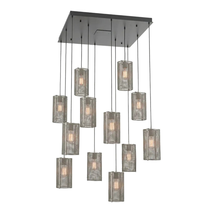 Uptown Mesh Square Pendant Chandelier by Hammerton Studio