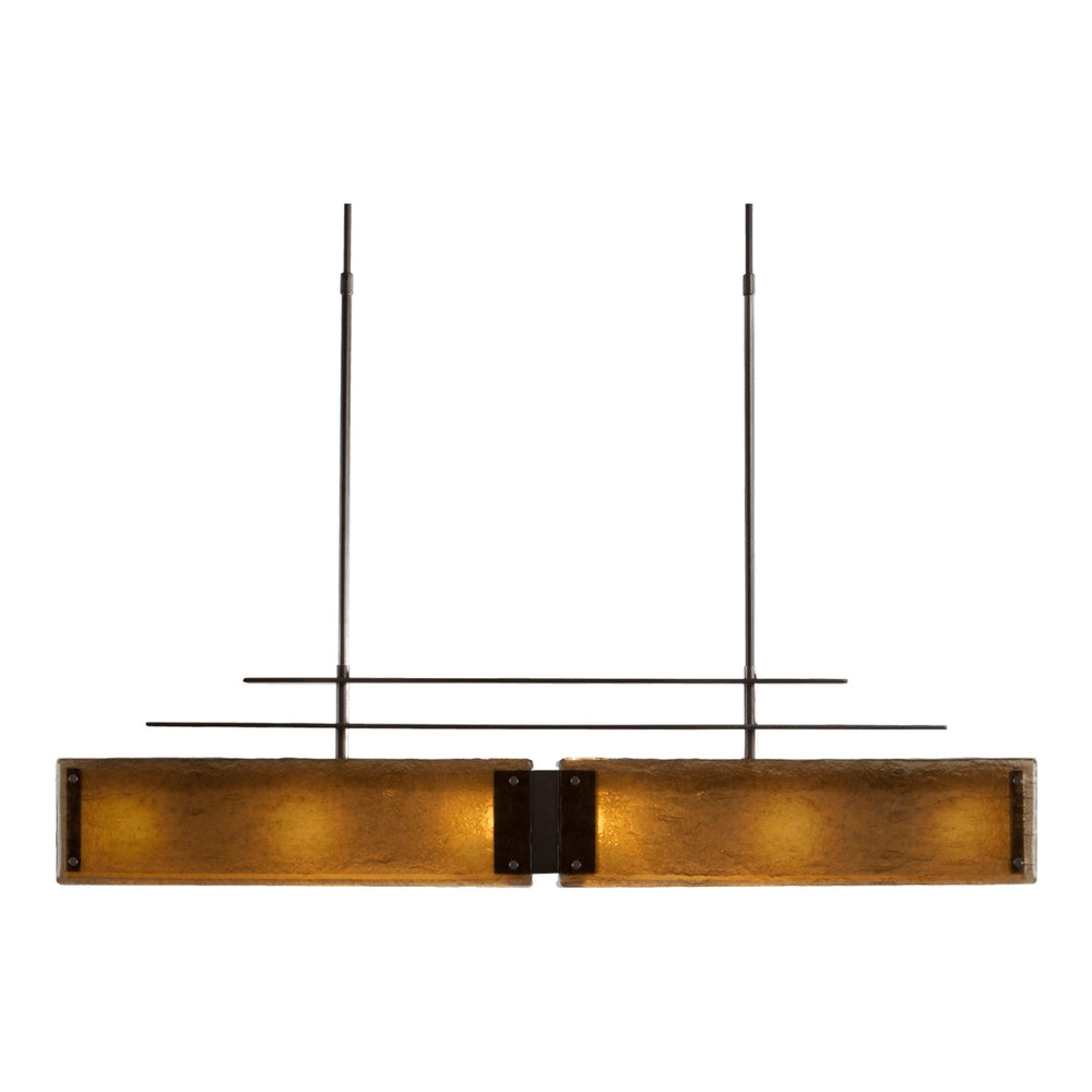 Urban Loft Parallel Linear Chandelier by Hammerton Studio in Oil-Rubbed Bronze