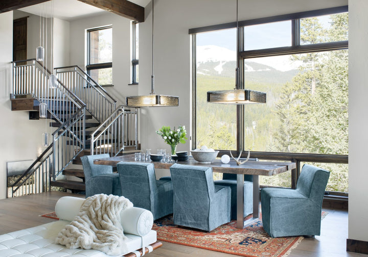 Urban Loft Square Chandelier by Hammerton Studio in a styled interior