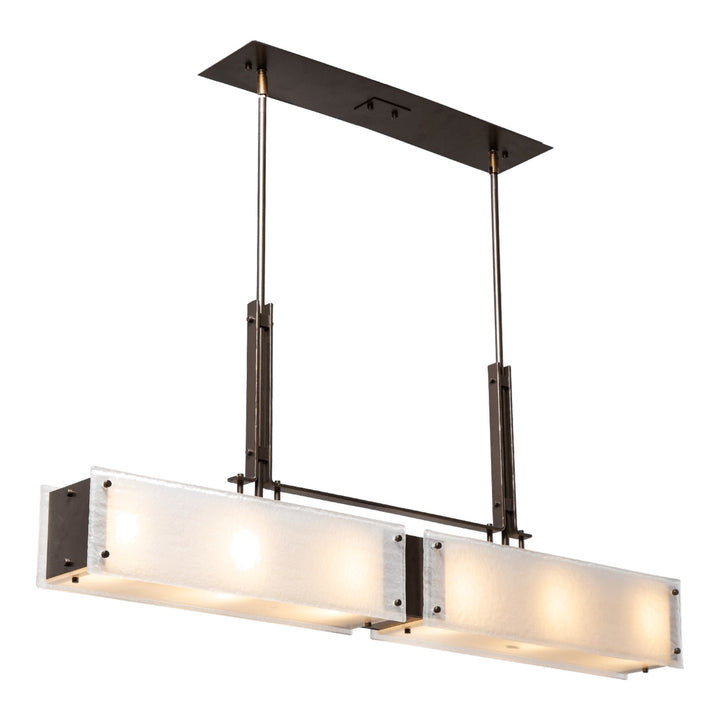 Urban Loft Trestle Linear Chandelier by Hammerton Studio in Oil-Rubbed Bronze