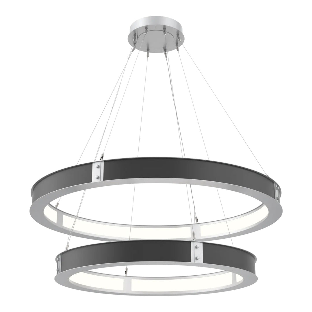 Verona Two-Tier Ring Chandelier by Hammerton Studio in Classic Silver
