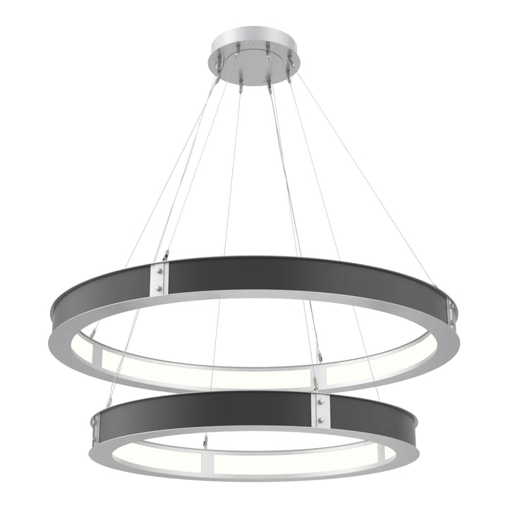 Verona Two-Tier Ring Chandelier by Hammerton Studio in Classic Silver