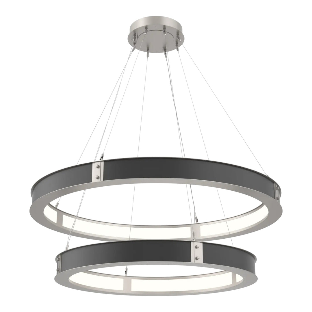 Verona Two-Tier Ring Chandelier by Hammerton Studio in Matte Black