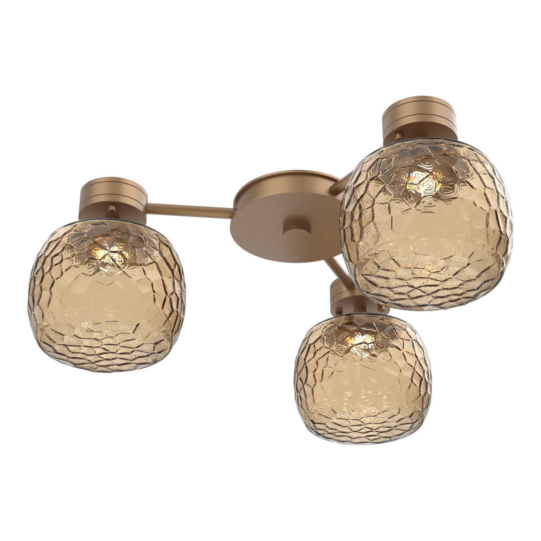 Vessel Hub &amp; Spoke by Hammerton Studio in Novel Brass with Bronze glass (3 Lights)