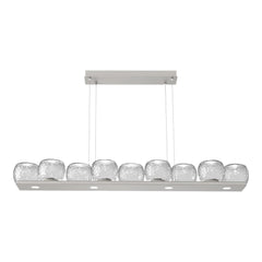 Vessel Linear Chandelier by Hammerton Studio in Beige Silver with Clear glass