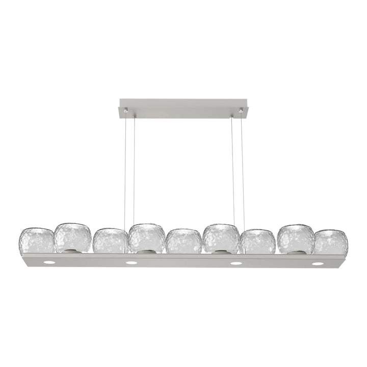 Vessel Linear Chandelier by Hammerton Studio in Beige Silver with Clear glass
