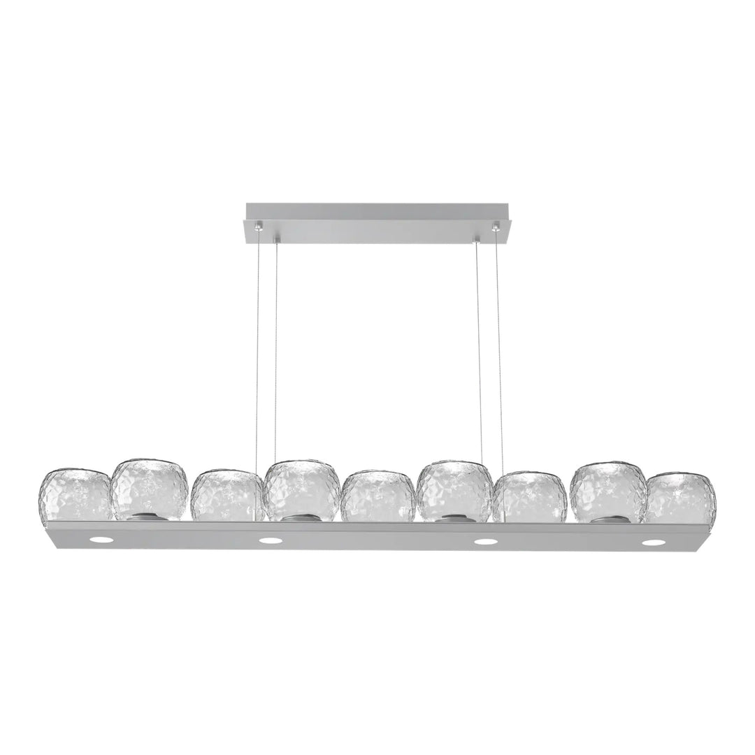 Vessel Linear Chandelier by Hammerton Studio in Classic Silver with Clear glass