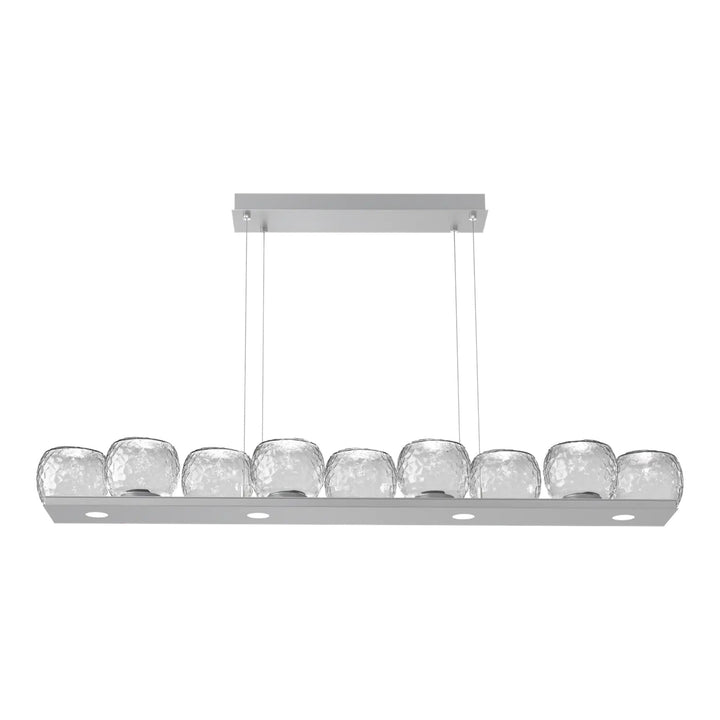 Vessel Linear Chandelier by Hammerton Studio in Classic Silver with Clear glass