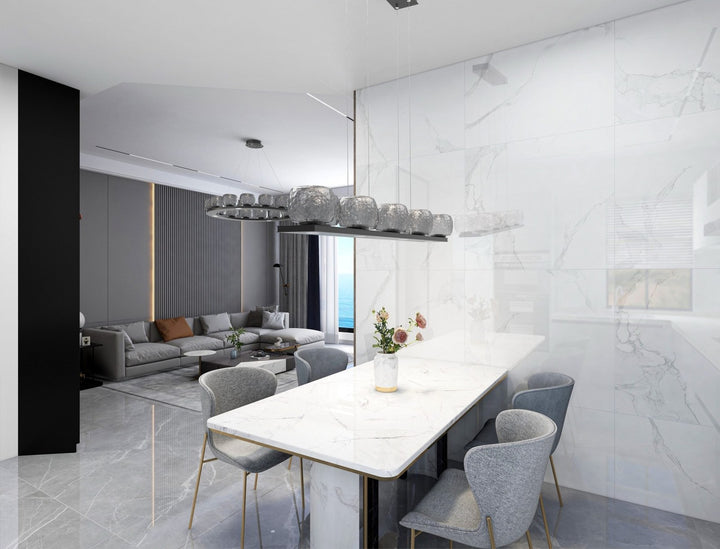 Vessel Linear Chandelier by Hammerton Studio in a styled interior