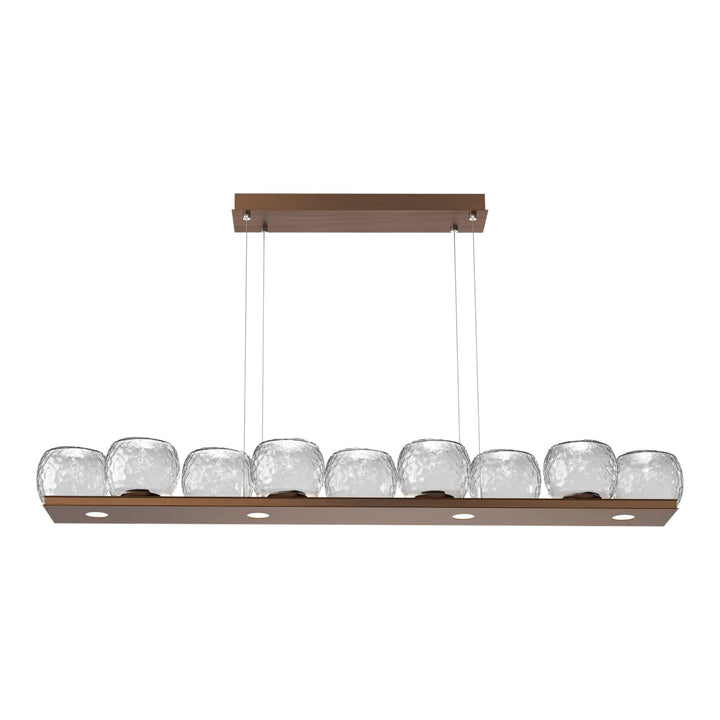 Vessel Linear Chandelier by Hammerton Studio in Oil-Rubbed Bronze with Clear glass