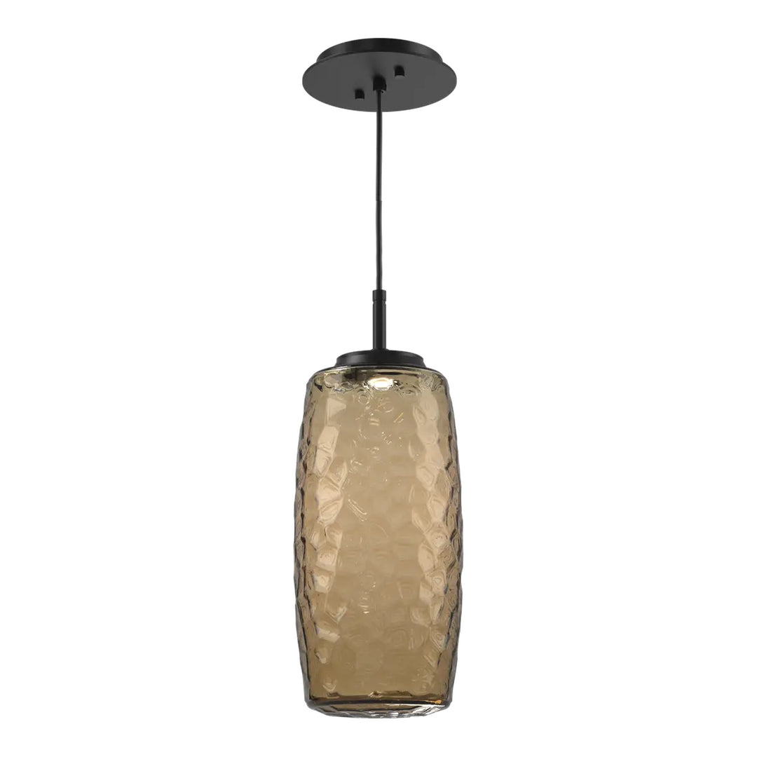 Vessel Pendant by Hammerton Studio in Matte Black with Bronze glass