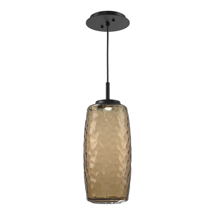Vessel Pendant by Hammerton Studio in Matte Black with Bronze glass