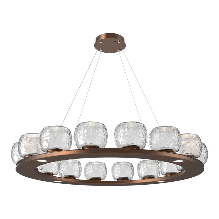Vessel Ring Chandelier by Hammerton Studio in Burnished Bronze with Clear glass (Large)